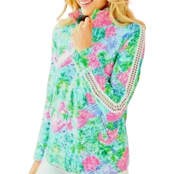Lilly Pulitzer Skipper Popover in Very Hard to Find Bohemian Queen Size XL - Picture 2 of 5